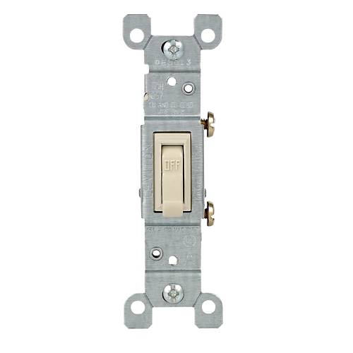 INTERRUPTOR "TOGGLE" MARFIL 1P SIN CONEXIÓN A TIERRA 120VAC