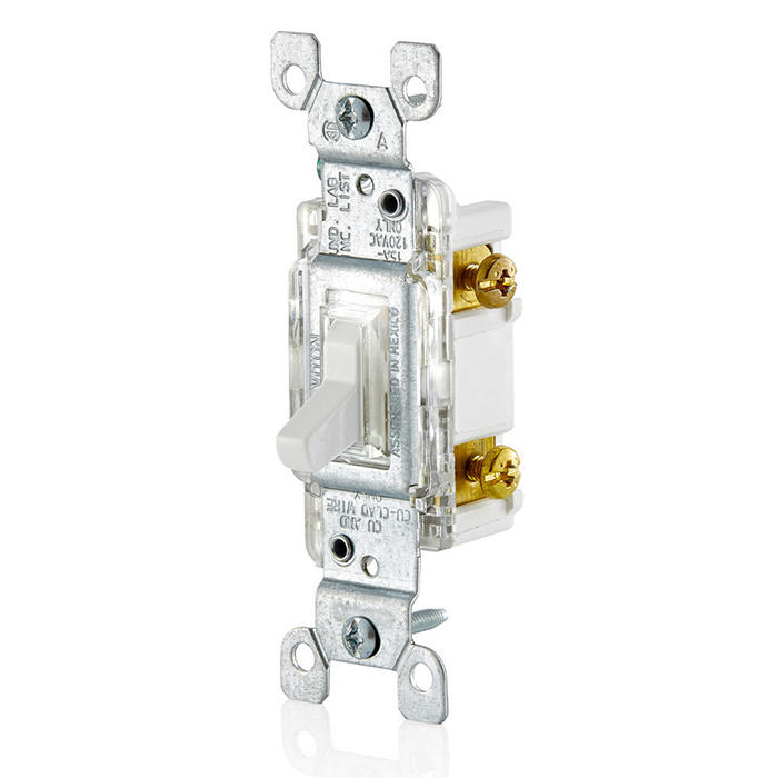 INTERRUPTOR "TOGGLE" CON ILUMINACIÓN BLANCO 1P CONEXIÓN A TIERRA 120VAC - Image 3