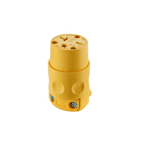 ADAPTADOR PVC AMARILLO PARA EXTENSIONES 6-20R (250V)