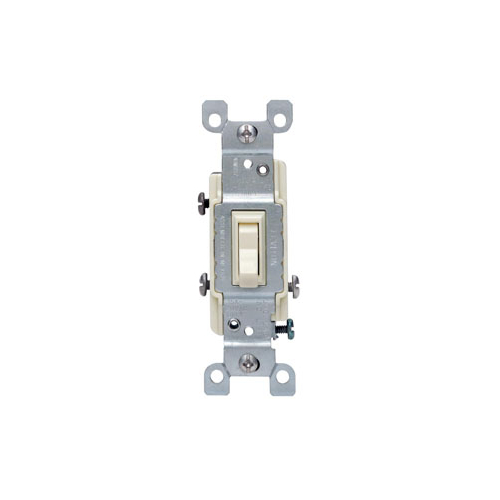 INTERRUPTOR "TOGGLE" 3WAY BLANCO CONEXIÓN A TIERRA 120VAC
